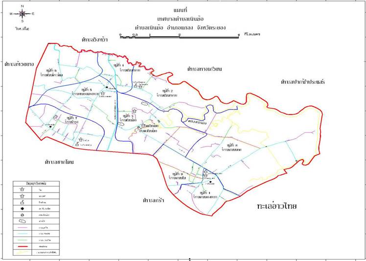 แผนที่ตำบลเนินฆ้อ